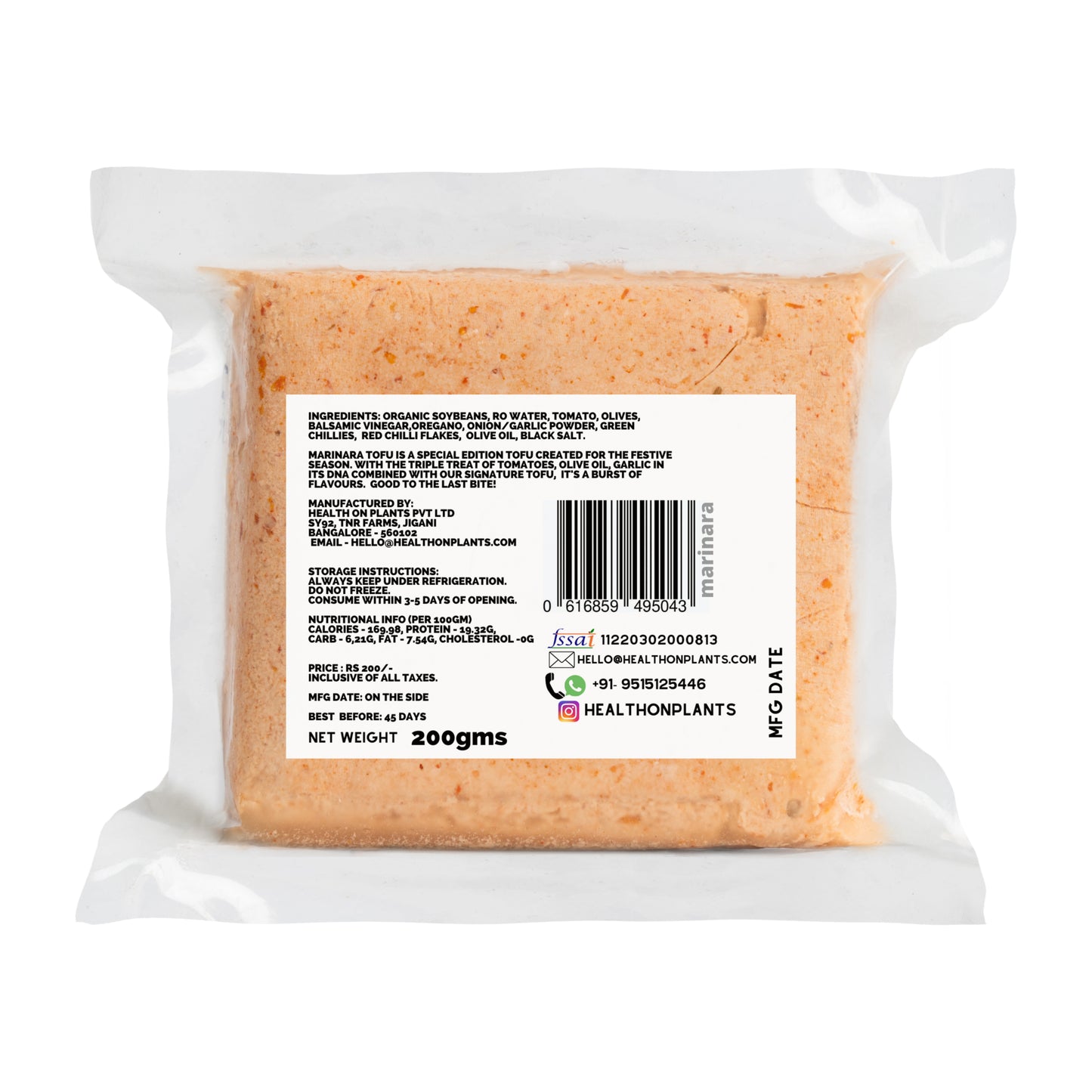 Marinara Tofu (Bangalore)