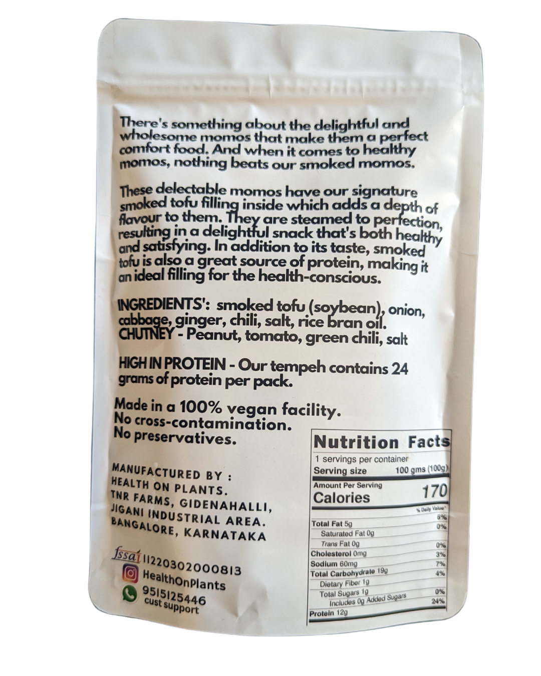 Smoked Tofu Momos (Bangalore Only)