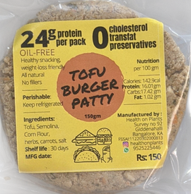 Tofu Patty Oil Free. freeshipping - healthonplants